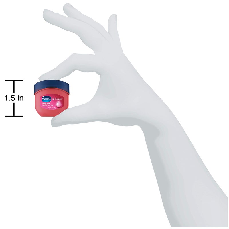 Vaseline Lip Therapy Rosy Lips Mini - Rose-Tinted Lip Balm, Moisturizer for Soft, Pink Lips, 0.25 Oz Ea - Image 3